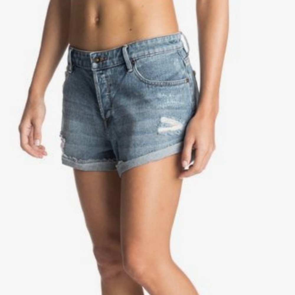 NWT Roxy Women's Blue The Biker Shorts